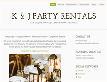 Tablet Screenshot of kandjpartyrentals.com